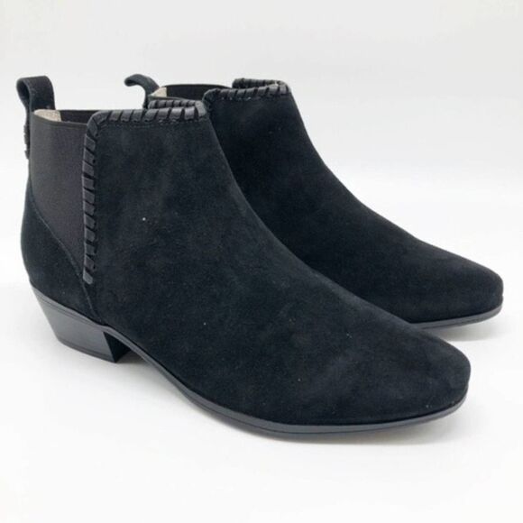 JACK ROGERS Tori Chelsea Suede Black Bootie  - Picture 1 of 6